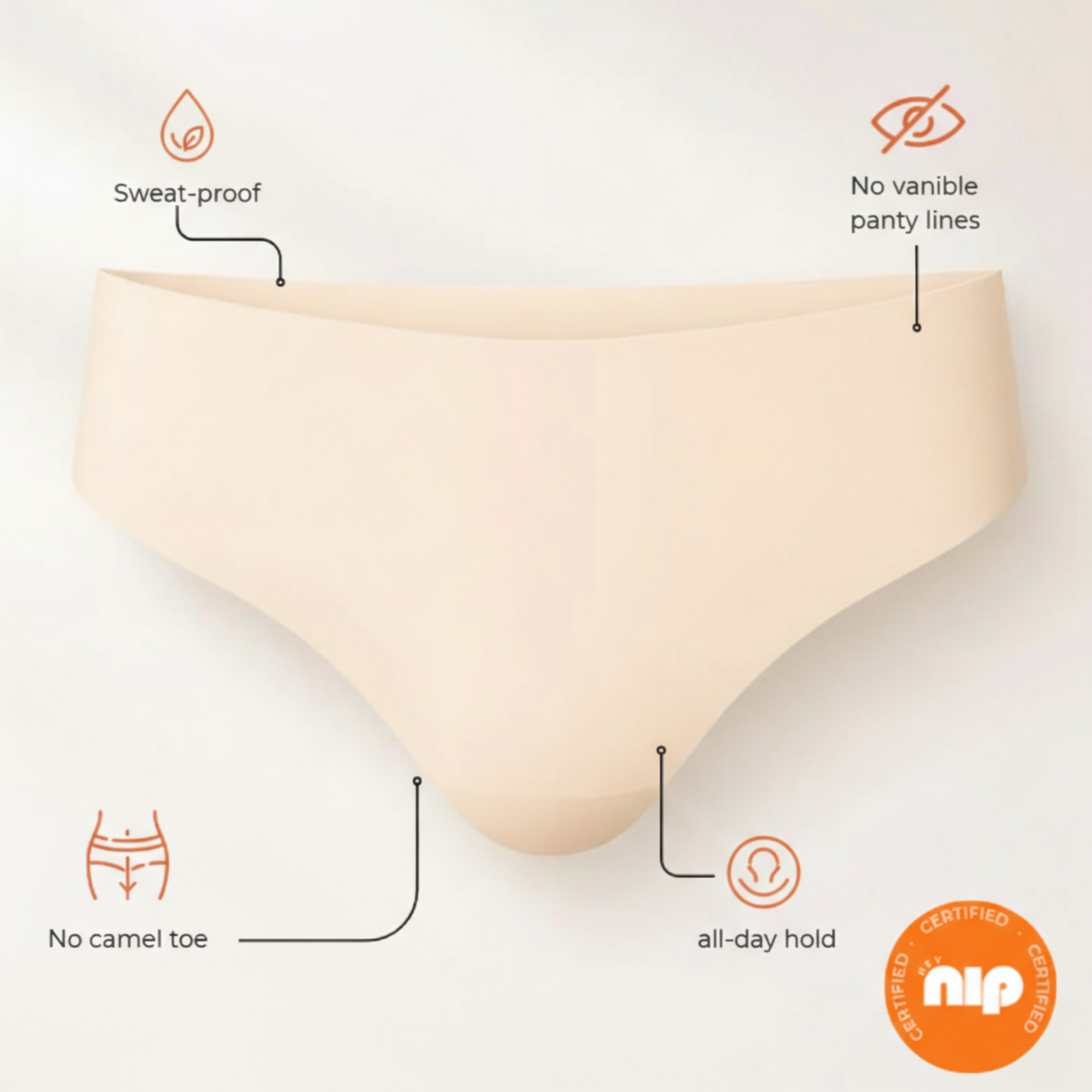 HeyNip BareSculpt™ High-Waisted Invisible Thong