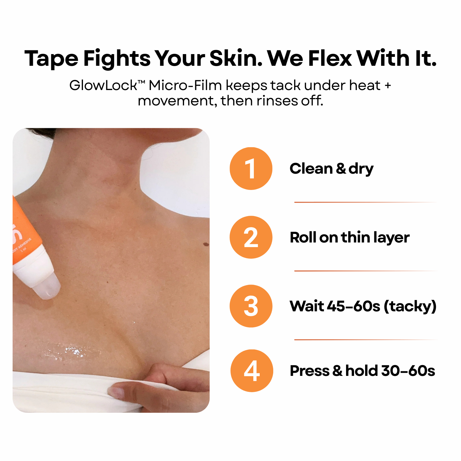 Grip&Glow Sweat-Proof Body Glue