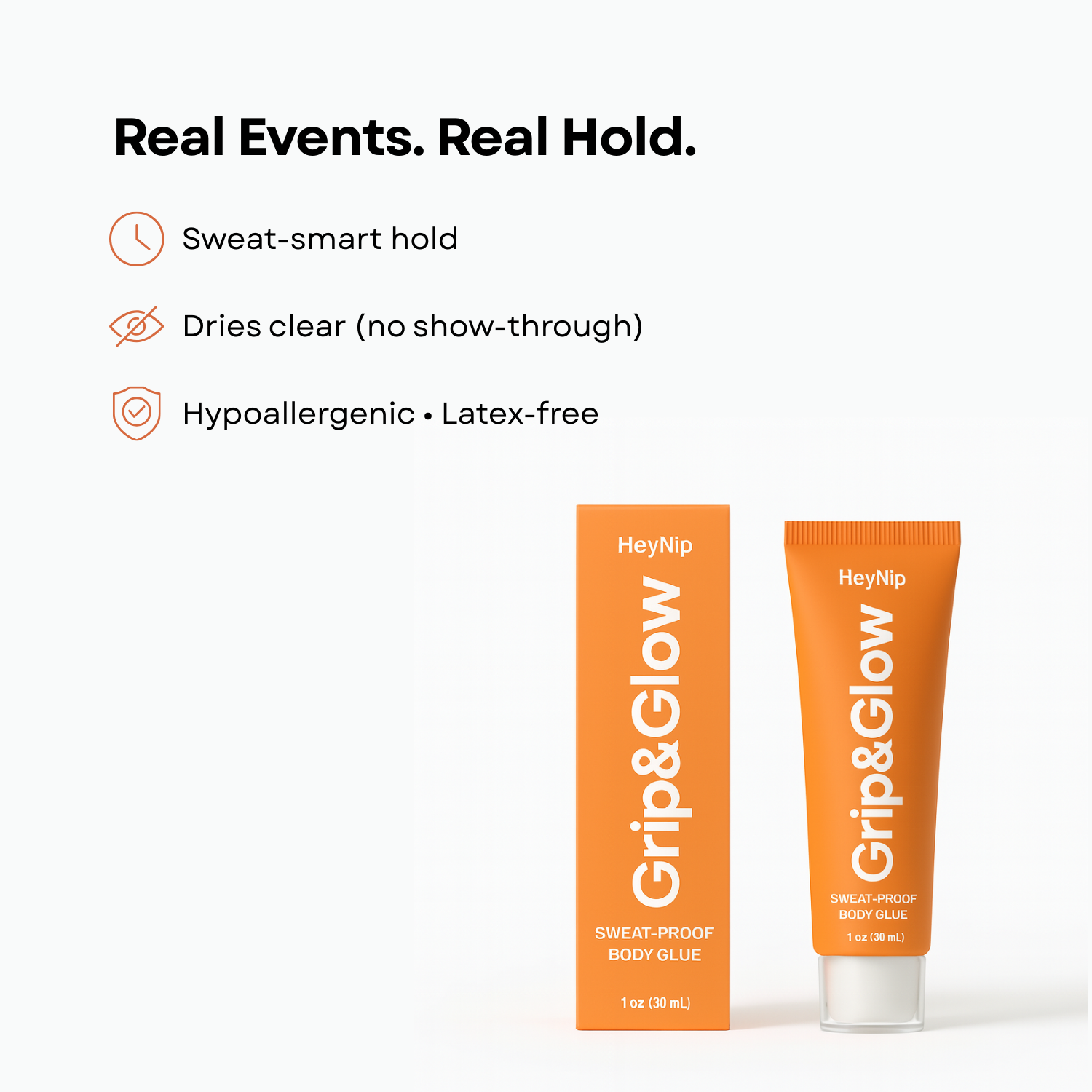 Grip&Glow Sweat-Proof Body Glue